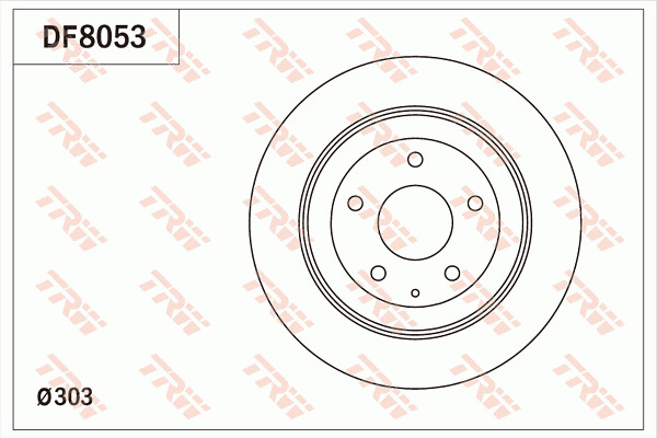 Tarcza hamulcowa DF8053 TRW