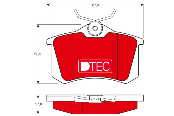 Klocki hamulcowe - komplet, DTEC COTEC GDB1330DTE TRW