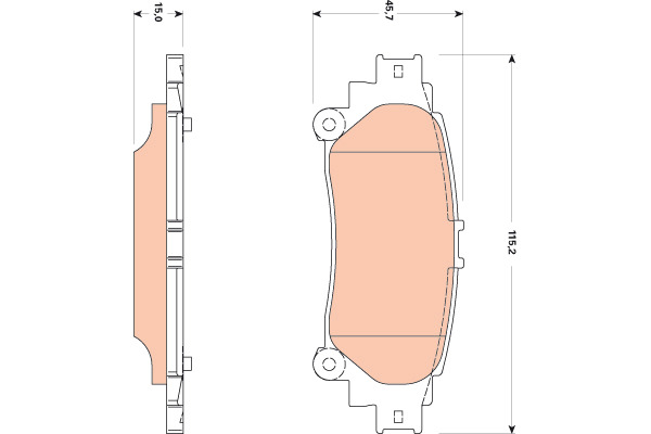 Klocki hamulcowe - komplet GDB3497 TRW