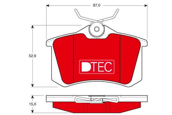 Klocki hamulcowe - komplet, DTEC COTEC GDB823DTE TRW