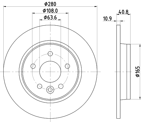 Tarcza hamulcowa, PRO 8DD 355 119-501 HELLA