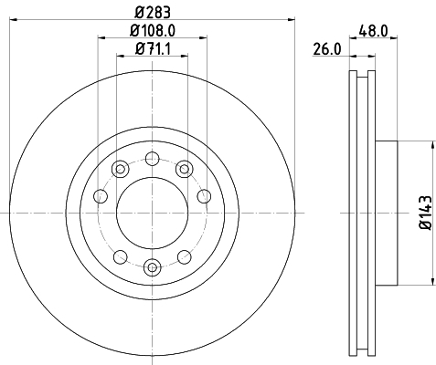 Tarcza hamulcowa, PRO 8DD 355 120-411 HELLA