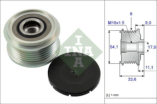 Alternator - sprzęgło jednokierunkowe 535 0059 10 INA