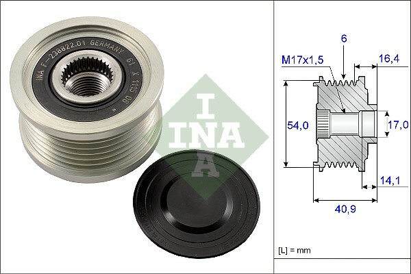 Alternator - sprzęgło jednokierunkowe 535 0112 10 INA