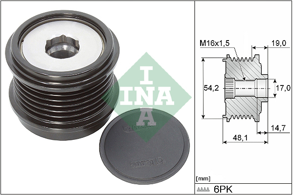 Alternator - sprzęgło jednokierunkowe 535 0310 10 INA