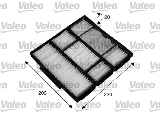 Filtr kabinowy przeciwpyłkowy, VALEO ESSENTIAL 715565 VALEO