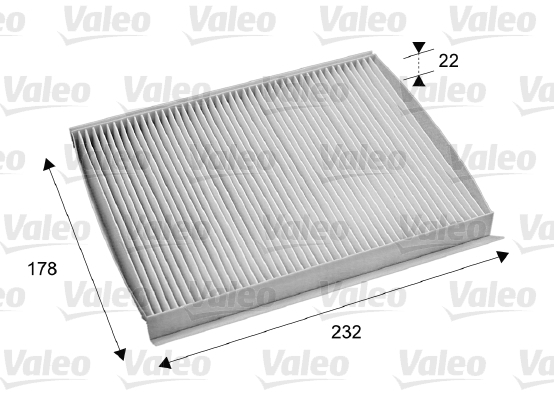 Filtr kabinowy przeciwpyłkowy, VALEO ESSENTIAL 715686 VALEO