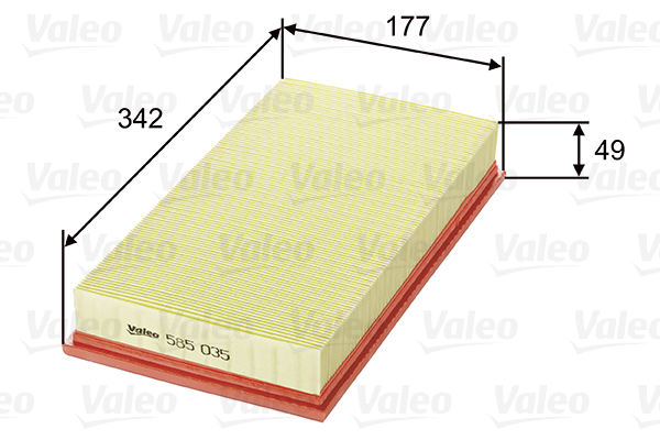 Filtr powietrza 585035 valeo