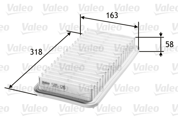 Filtr powietrza 585126 valeo