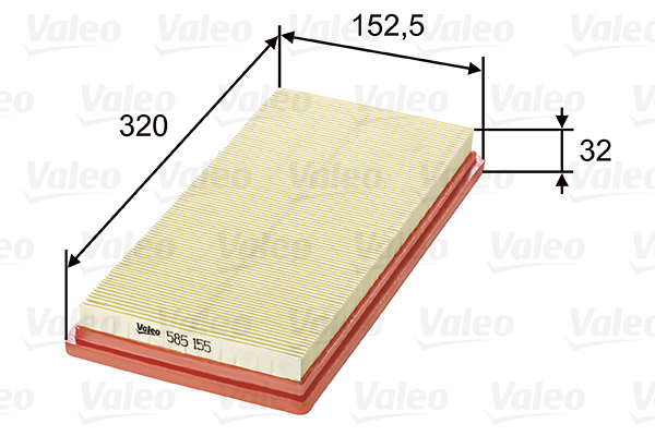 Filtr powietrza 585155 valeo