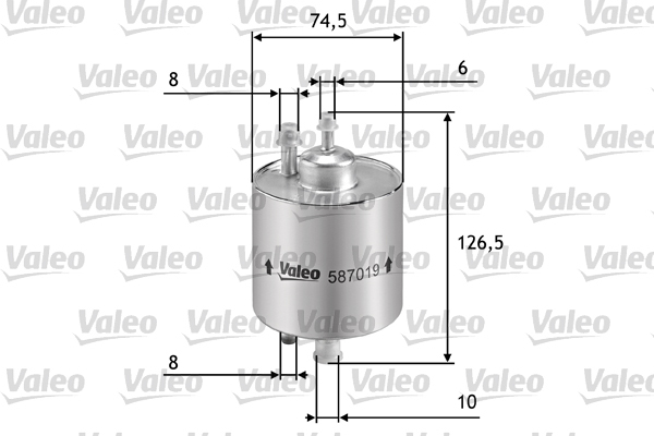 Filtr paliwa 587019 valeo