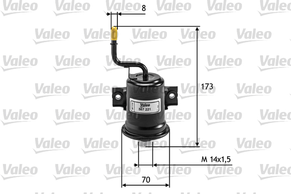 Filtr paliwa 587221 valeo