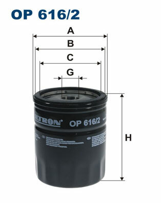 Filtr oleju OP 616/2 FILTRON WIX
