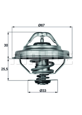 Termostat układu chłodzenia TX 28 92D MAHLE