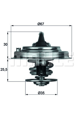 Termostat układu chłodzenia TX 30 87D MAHLE