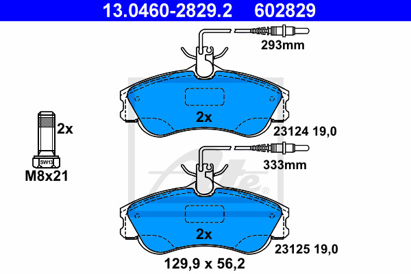 Klocki hamulcowe - komplet 13.0460-2829.2 ATE