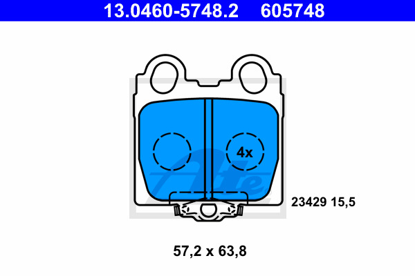 Klocki hamulcowe - komplet 13.0460-5748.2 ATE