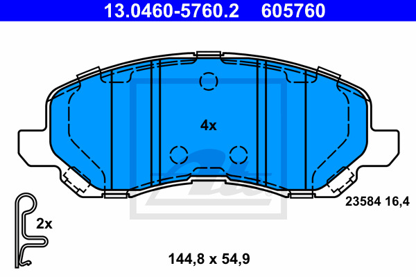 Klocki hamulcowe - komplet 13.0460-5760.2 ATE