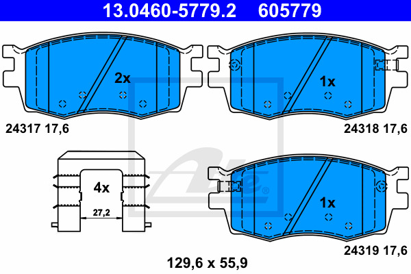 Klocki hamulcowe - komplet 13.0460-5779.2 ATE