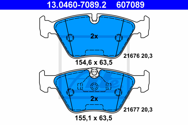 Klocki hamulcowe - komplet 13.0460-7089.2 ATE