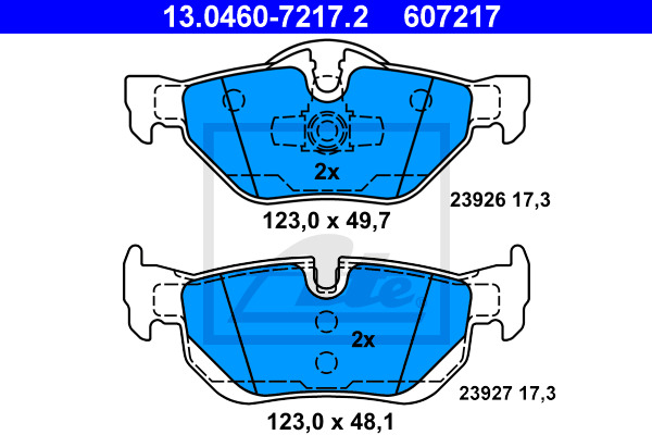 Klocki hamulcowe - komplet 13.0460-7217.2 ATE