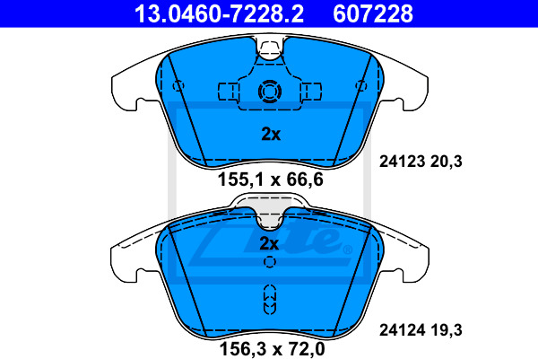Klocki hamulcowe - komplet 13.0460-7228.2 ATE