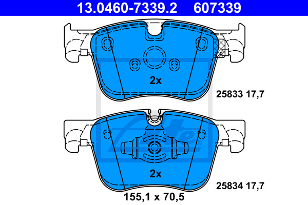 Klocki hamulcowe - komplet 13.0460-7339.2 ATE