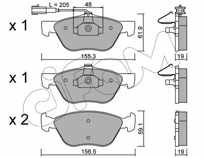 Klocki hamulcowe - komplet 822-083-2 METELLI CIFAM
