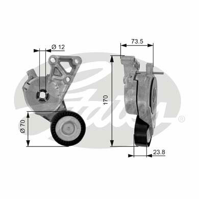 Rolka napinająca paska wieloklinowego, DriveAlign® T38148 GATES