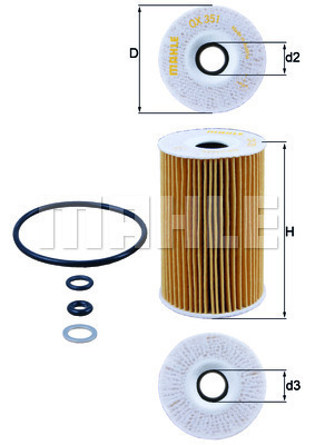 Filtr oleju OX 351D KNECHT