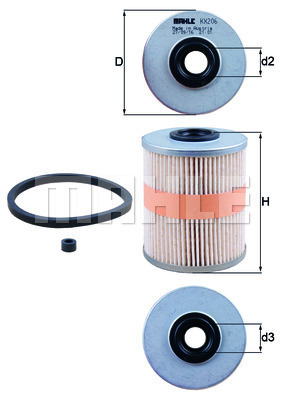 Filtr paliwa KX 206D KNECHT