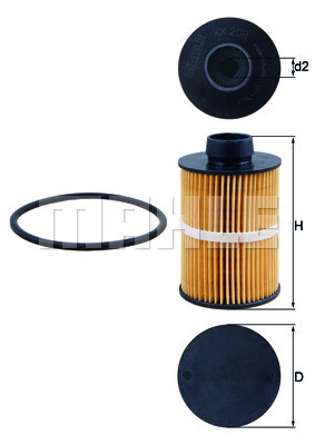 Filtr paliwa KX 208D KNECHT
