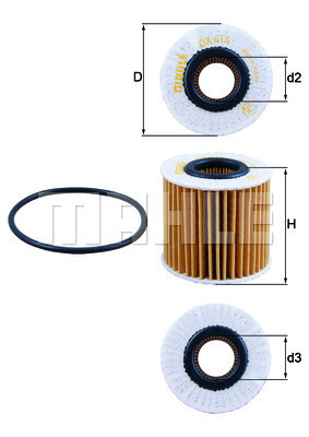 Filtr oleju OX 414D2 KNECHT