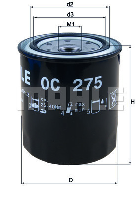 Filtr oleju OC 275 KNECHT