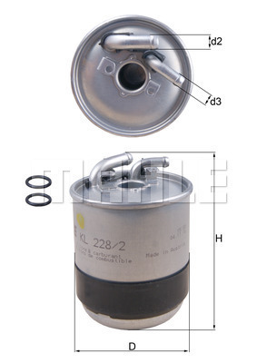 Filtr paliwa KL 228/2D KNECHT