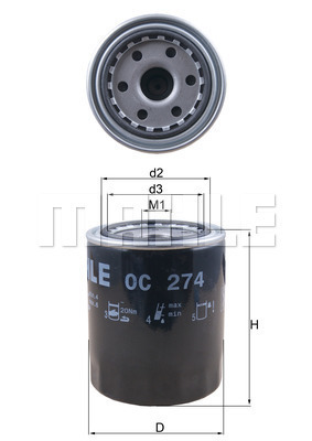 Filtr oleju OC 274 KNECHT