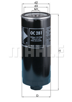 Filtr oleju OC 281 KNECHT