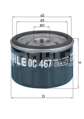 Filtr oleju OC 467 KNECHT