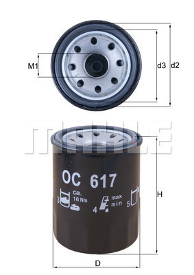 Filtr oleju OC 617 KNECHT