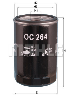 Filtr oleju OC 264 KNECHT