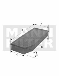 Filtr powietrza C 28 037 MANN-FILTER MANN+HUMMEL GMBH