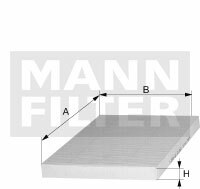 Filtr kabinowy przeciwpyłkowy CUK 24 003 MANN-FILTER MANN+HUMMEL GMBH