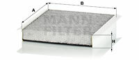 Filtr kabinowy przeciwpyłkowy CUK 2040 MANN-FILTER MANN+HUMMEL GMBH