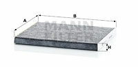 Filtr kabinowy przeciwpyłkowy CUK 24 004 MANN-FILTER MANN+HUMMEL GMBH