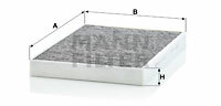 Filtr kabinowy przeciwpyłkowy CUK 31 003 MANN-FILTER MANN+HUMMEL GMBH