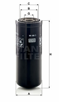 Filtr WH 980/3 MANN-FILTER MANN+HUMMEL GMBH