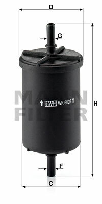 Filtr paliwa WK 6002 MANN-FILTER MANN+HUMMEL GMBH