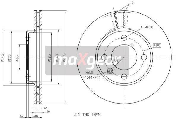 Tarcza hamulcowa 19-0755 MAXGEAR