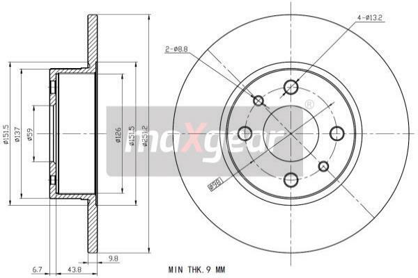 Tarcza hamulcowa 19-1199 MAXGEAR
