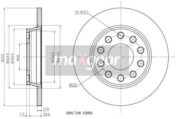 Tarcza hamulcowa 19-1219 MAXGEAR